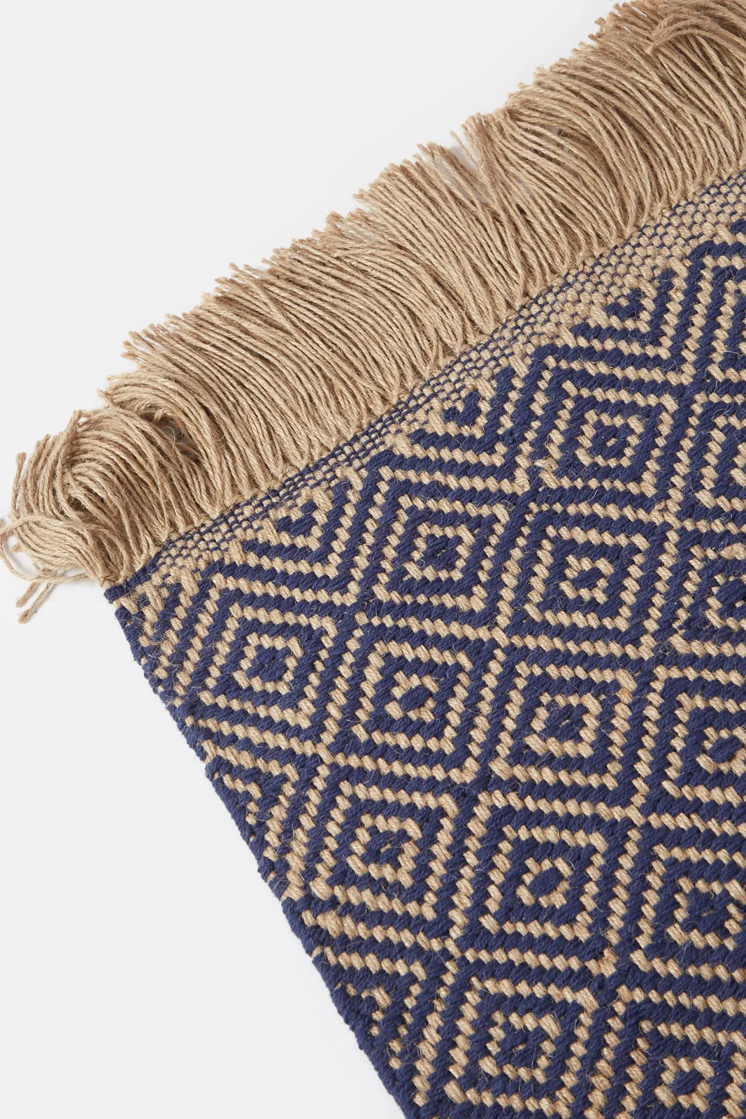 Assorted Jute Diamond Pattern Dhurrie