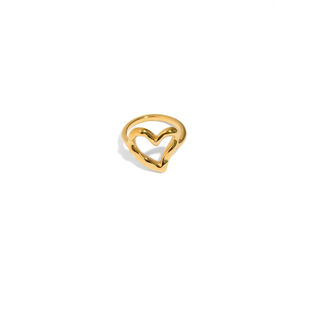 ASYMMETRIC HEART RING