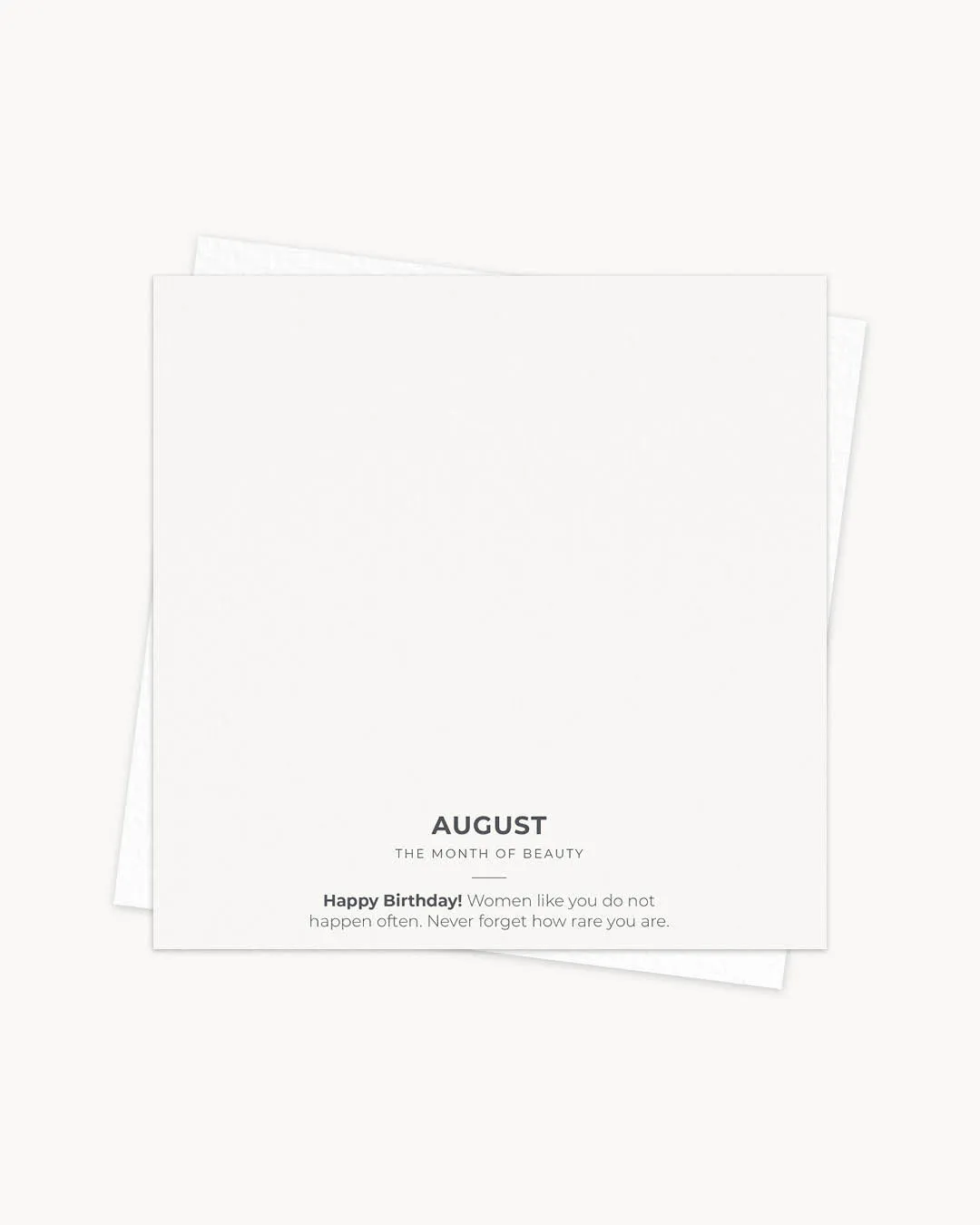 August Birthday Gift Card