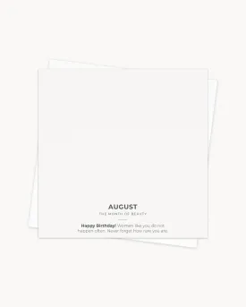 August Birthday Gift Card