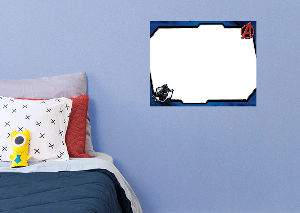 Avengers Black Panther Dry Erase White Board        - Officially Licensed Marvel Removable Wall   Adhesive Decal