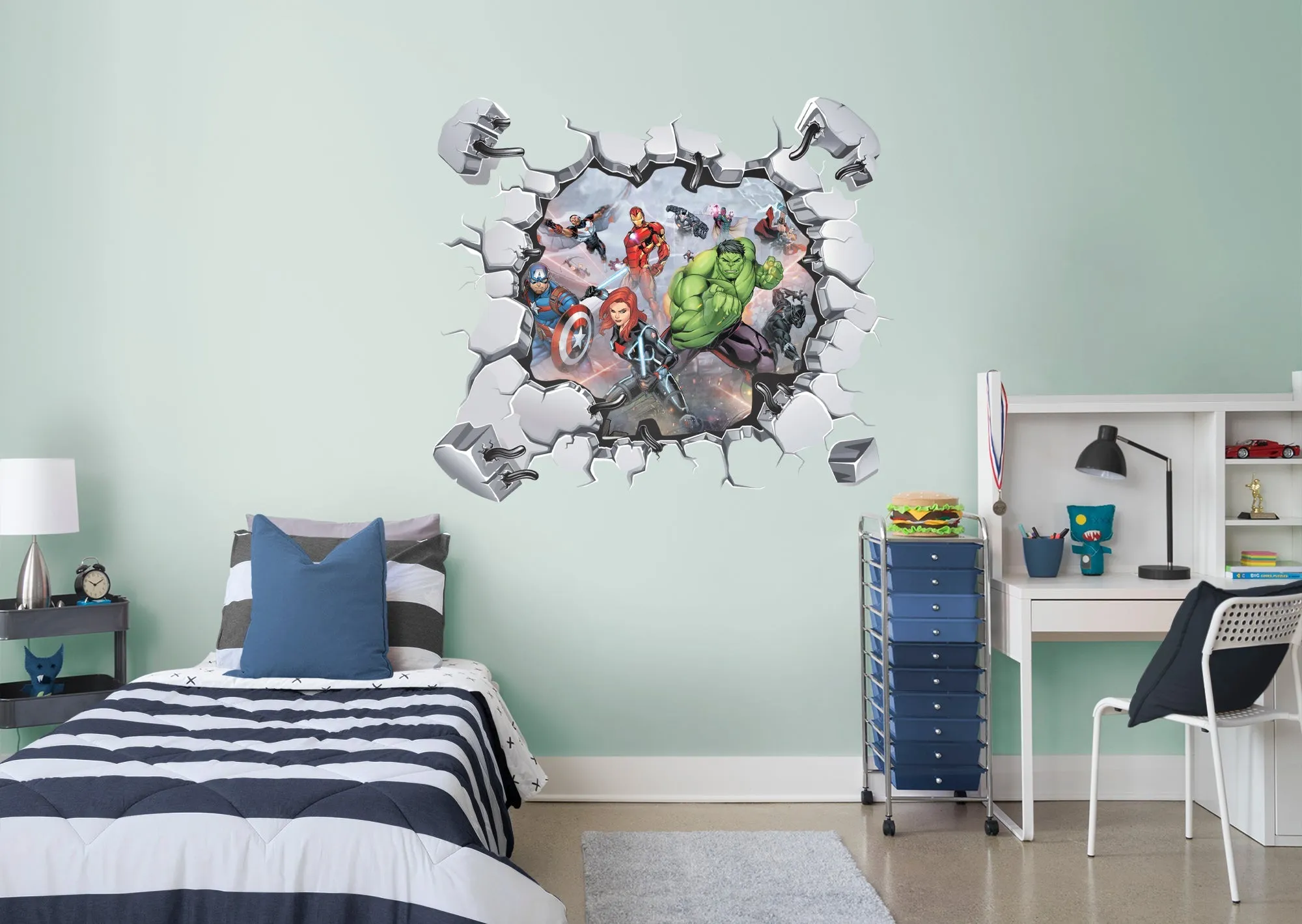 Avengers: Broken Wall 4 Instant Window - Officially Licensed Marvel Removable Adhesive Decal