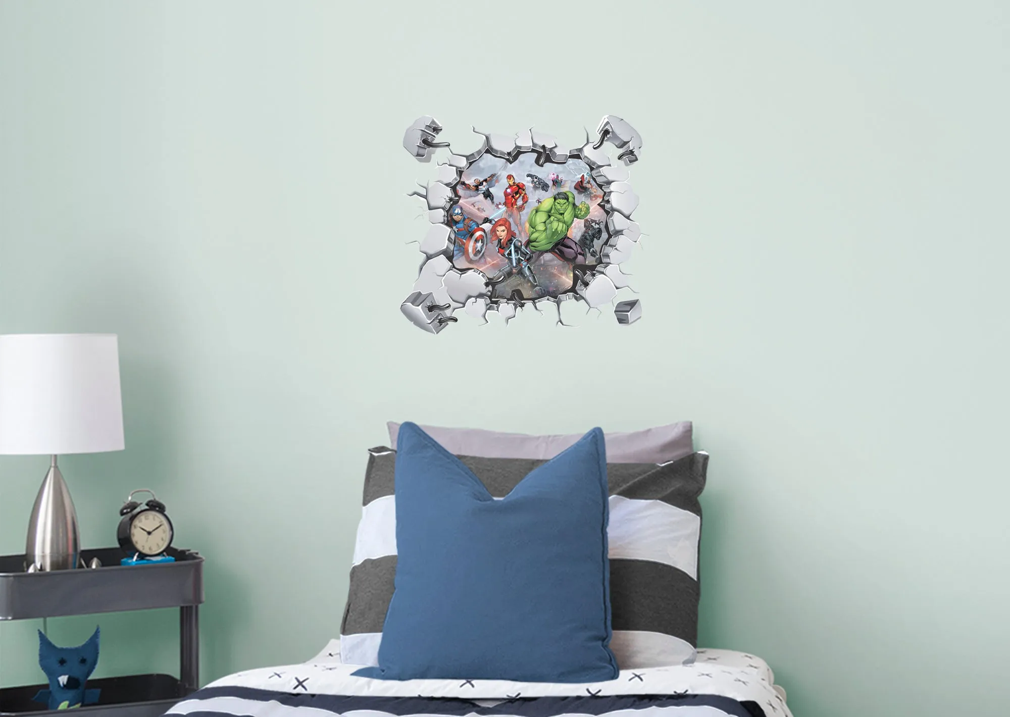 Avengers: Broken Wall 4 Instant Window - Officially Licensed Marvel Removable Adhesive Decal