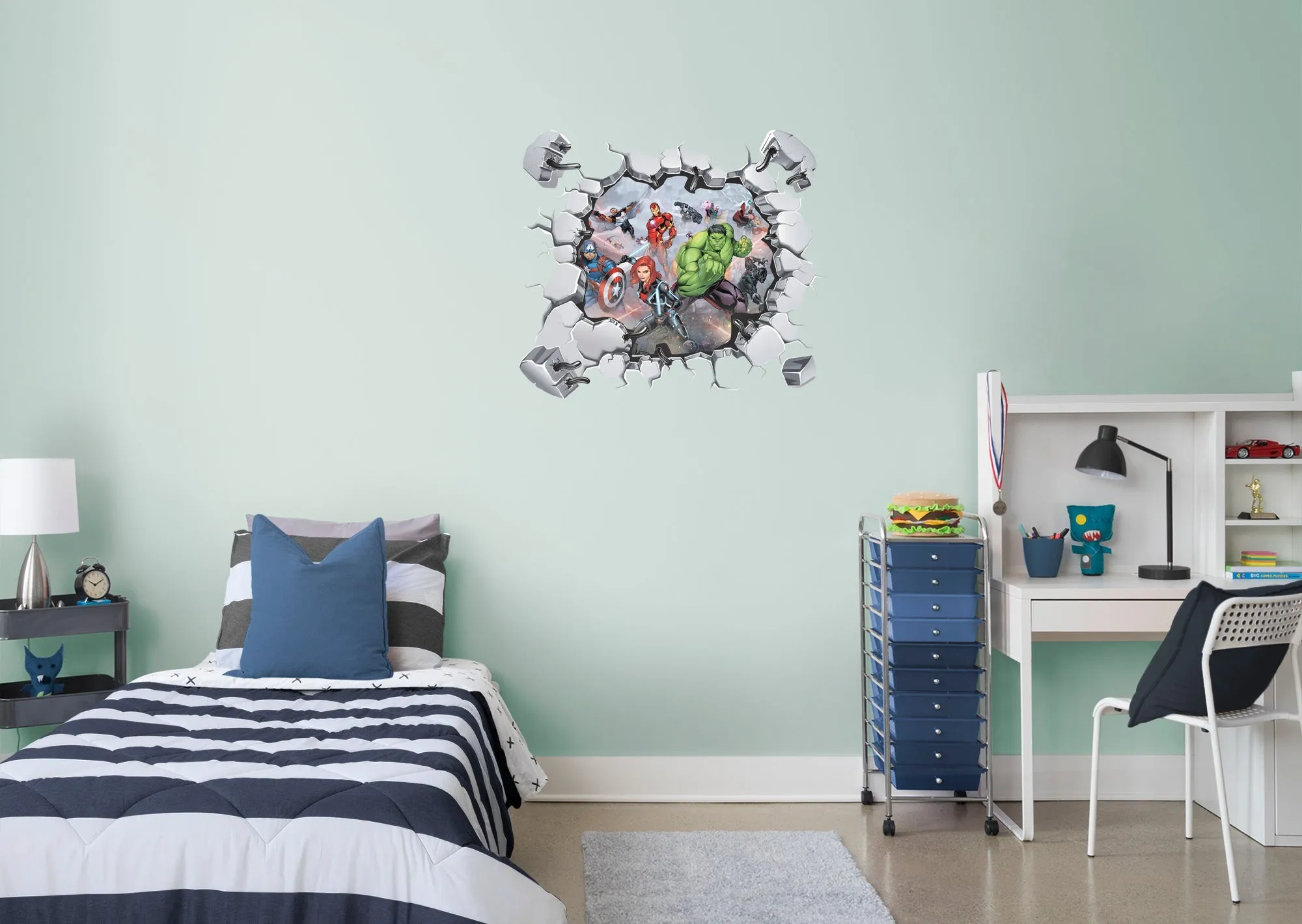 Avengers: Broken Wall 4 Instant Window - Officially Licensed Marvel Removable Adhesive Decal
