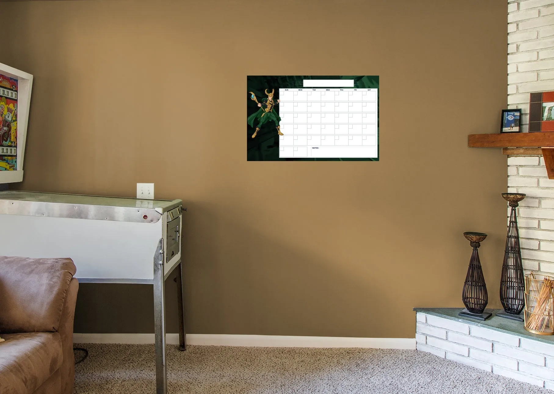 Avengers: LOKI Blank Calendar Dry Erase - Officially Licensed Marvel Removable Adhesive Decal