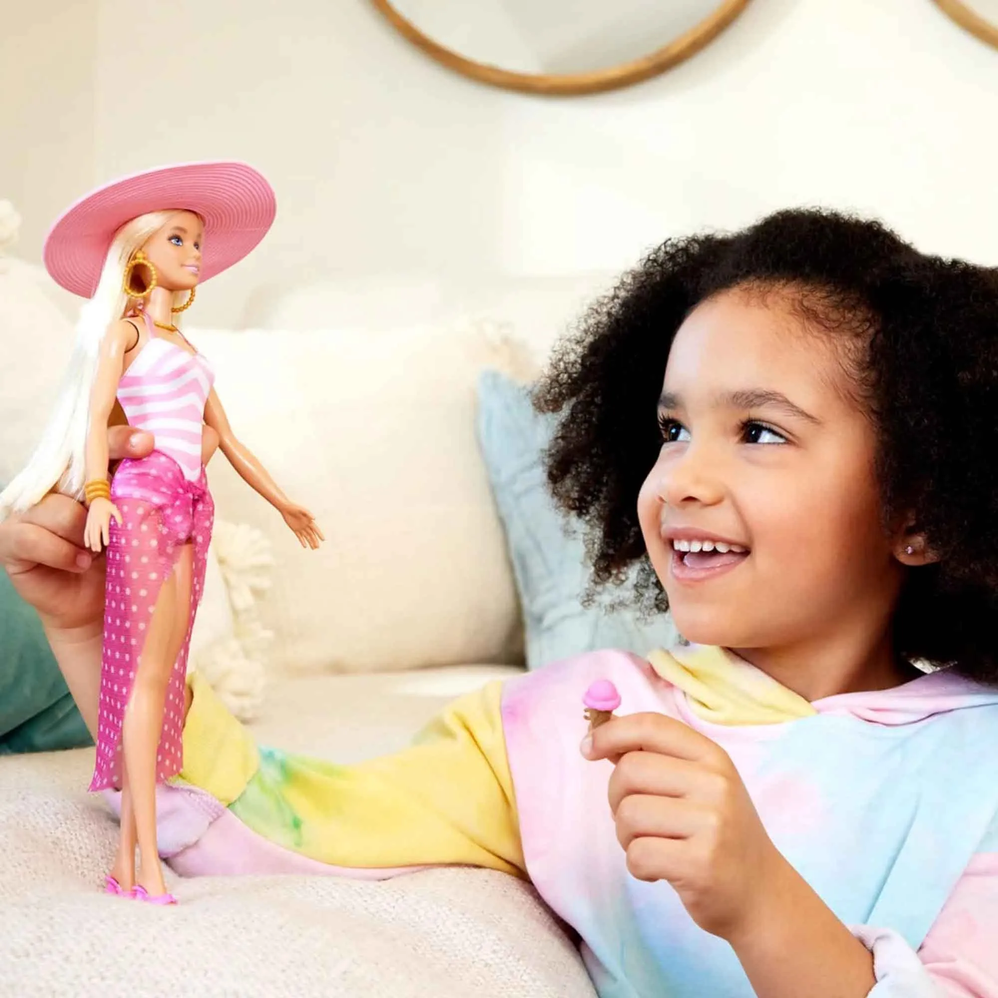 Barbie Doll with Swimsuit and Beach Themed Accessories