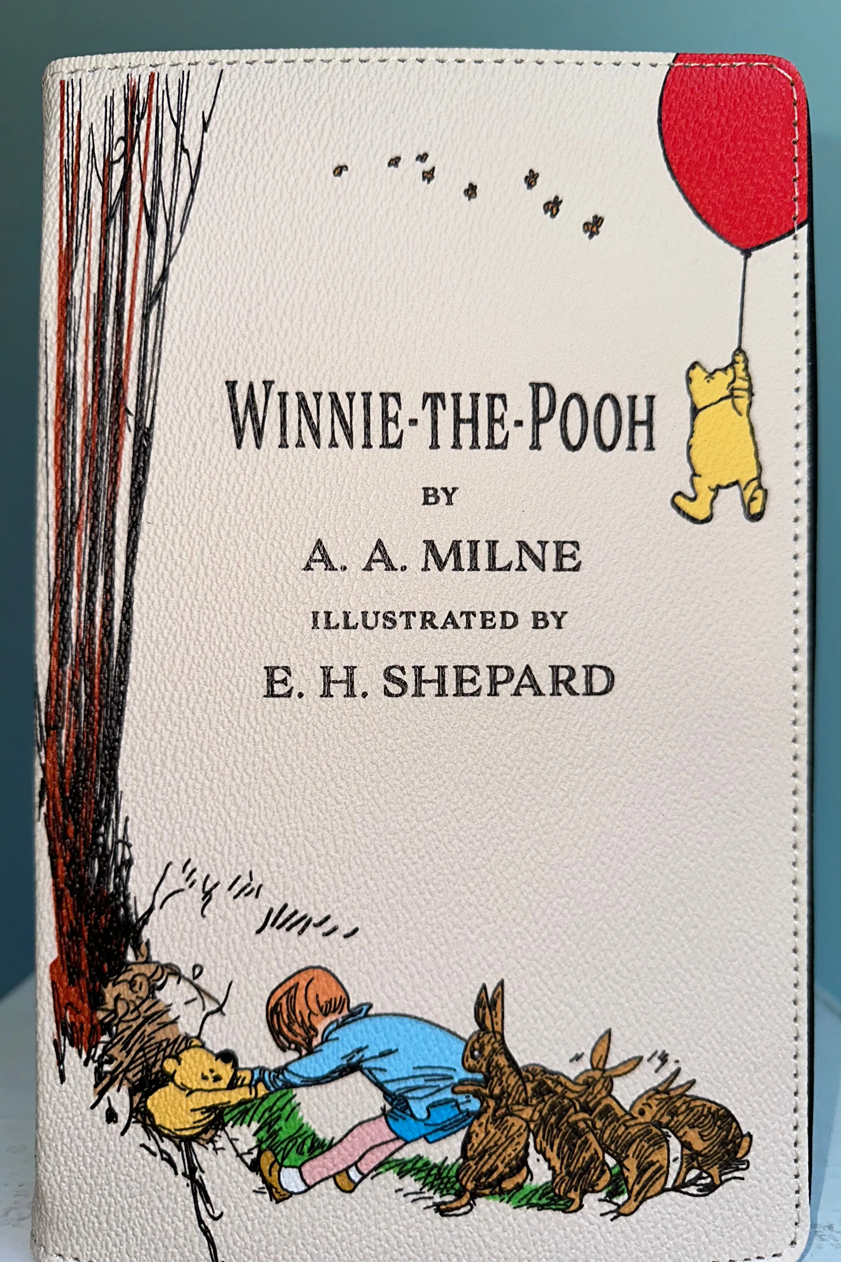 Beige Winnie the Pooh Book Cross-body Bag