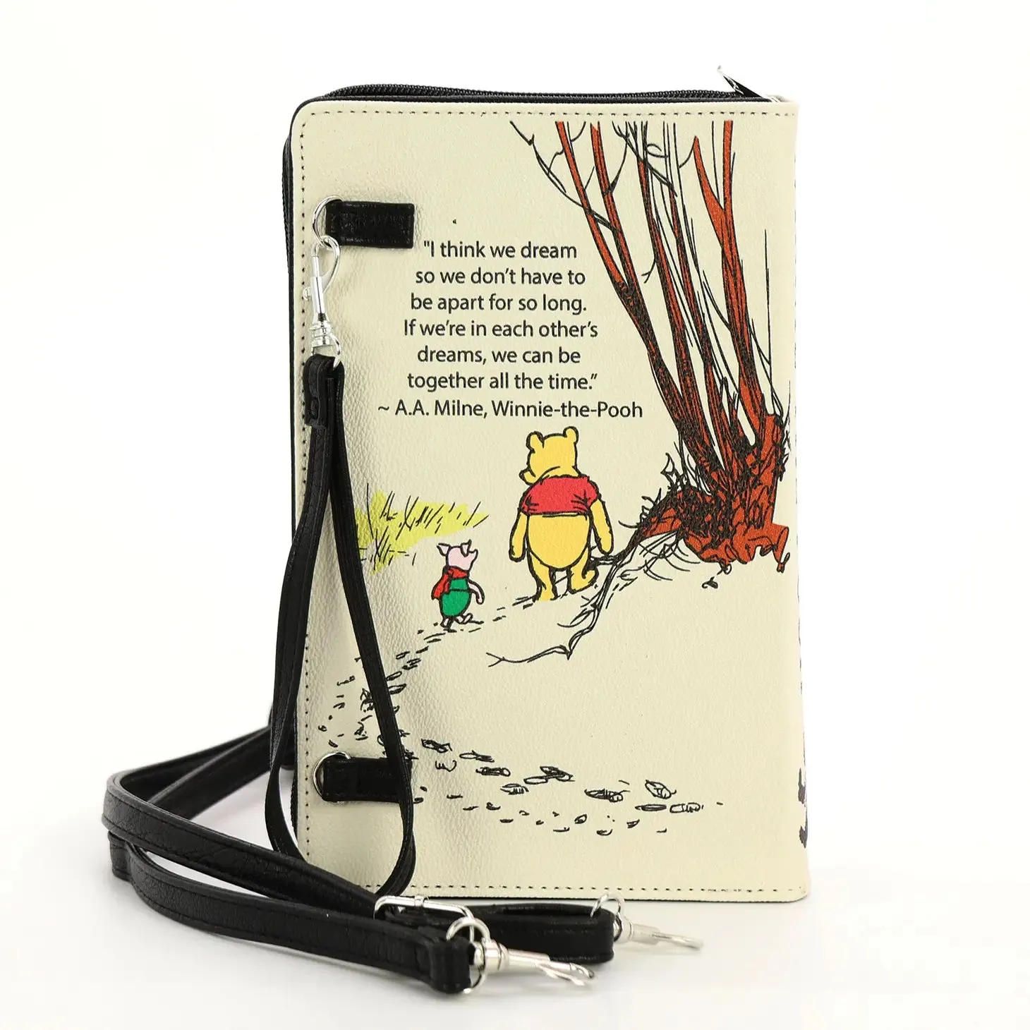 Beige Winnie the Pooh Book Cross-body Bag