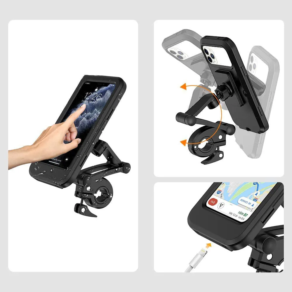 Bicycle Waterproof Touch Screen Mobile Phone Stand