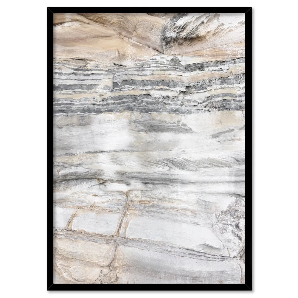 Bondi Coastal Rock Face I - Art Print