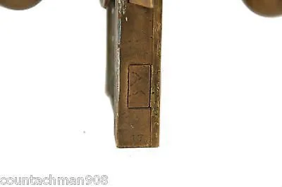 Brass Ship(?) Door Knob Set with Latch, Lock and Key