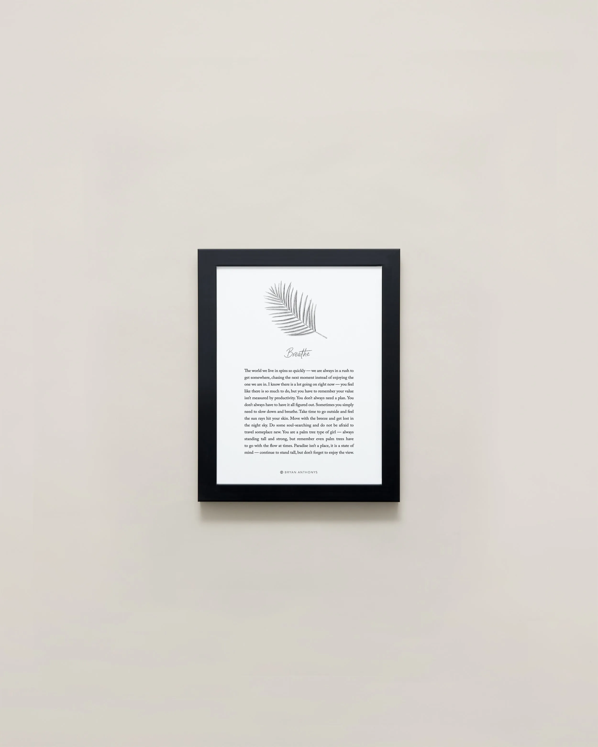 Breathe Illustration with Meaning 5x7 Framed Print