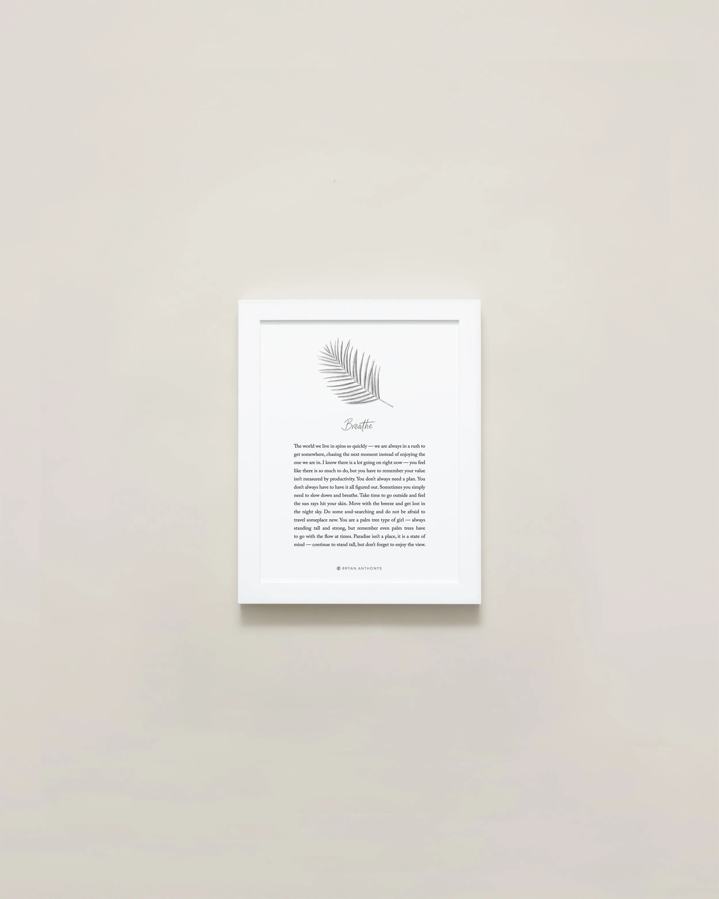 Breathe Illustration with Meaning 5x7 Framed Print