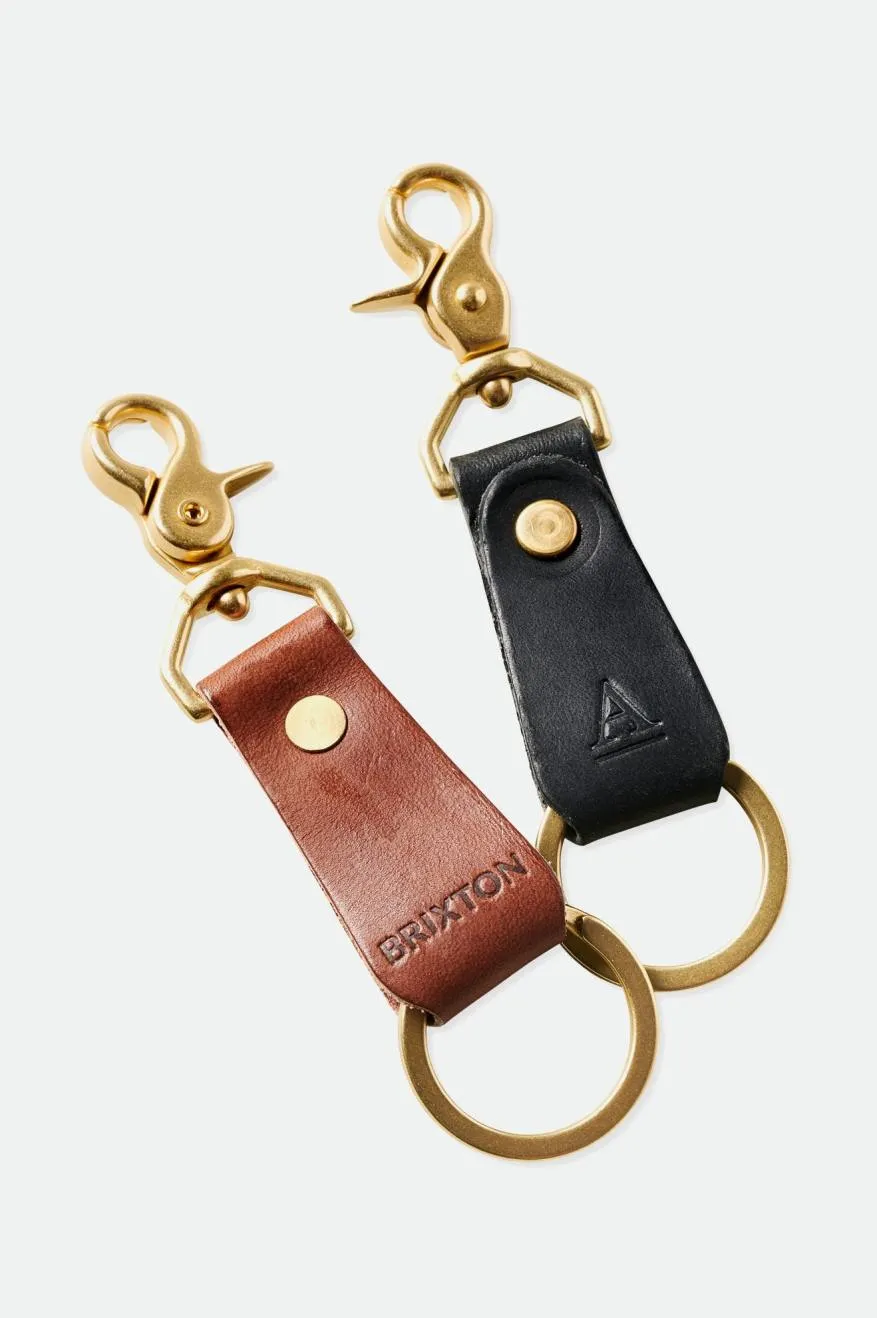 Brixton x Artifact Leather Key Clip - Brown