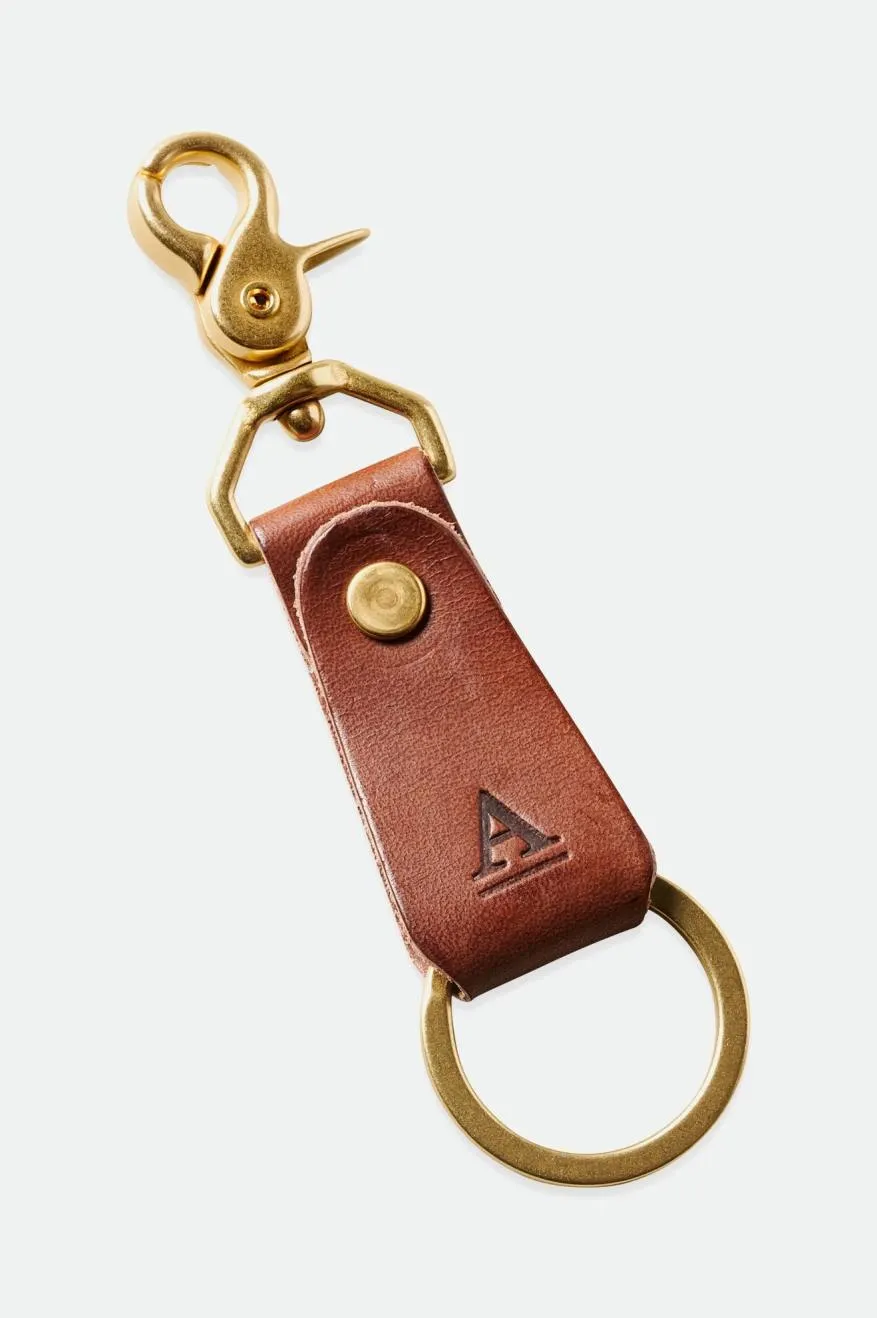 Brixton x Artifact Leather Key Clip - Brown