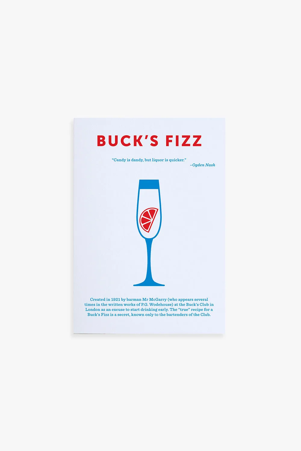 Buck's Fizz Greeting Card