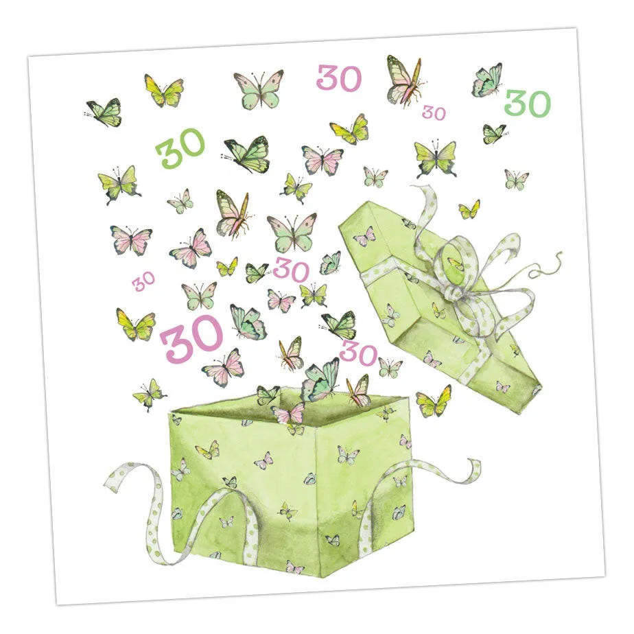 Butterfly 30th Birthday Card