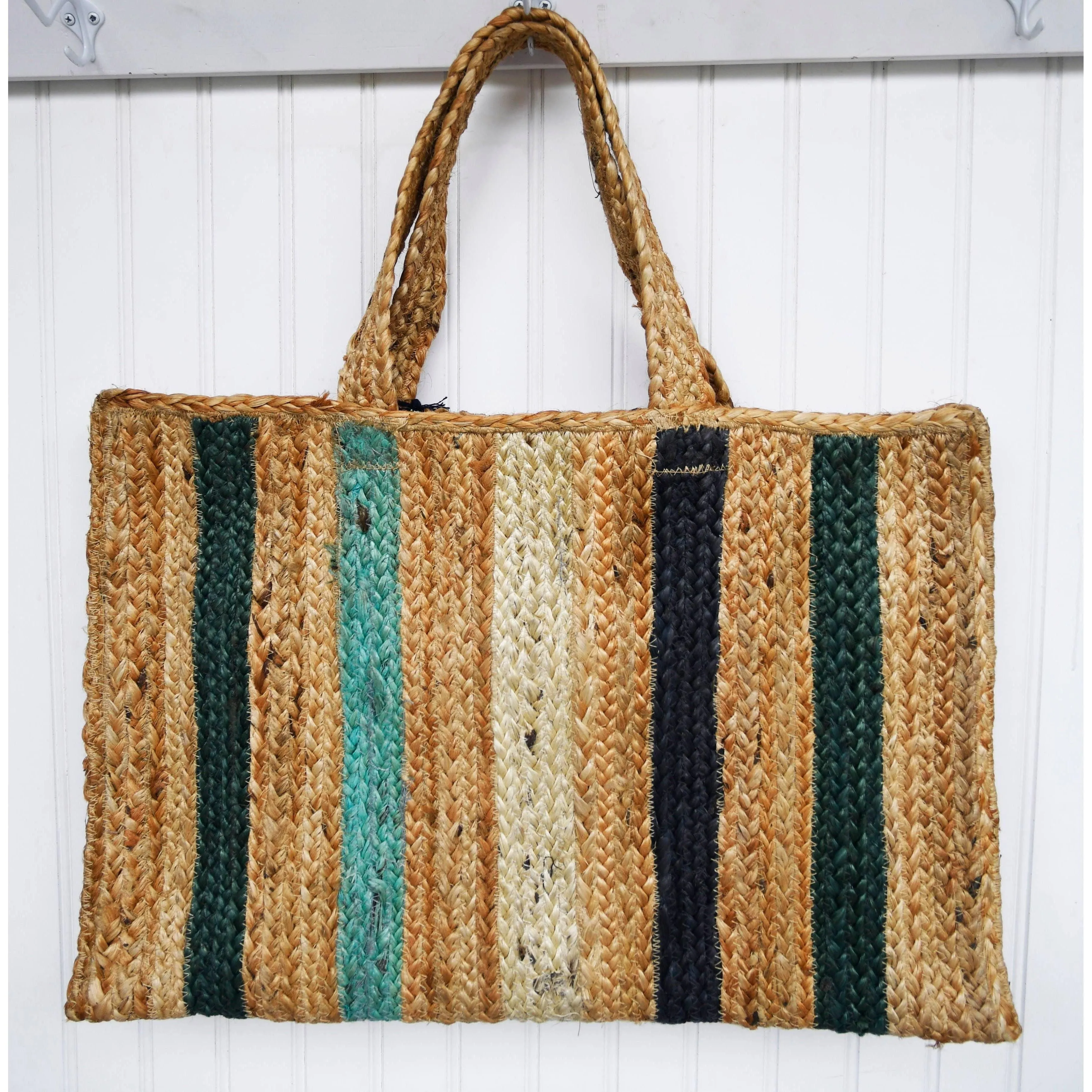 Chloe & Lex - Hand Dyed Striped Jute Tote