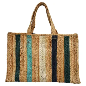 Chloe & Lex - Hand Dyed Striped Jute Tote