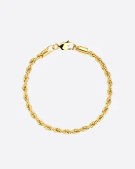 CLEAN ROPE BRACELET. - 3MM 18K GOLD