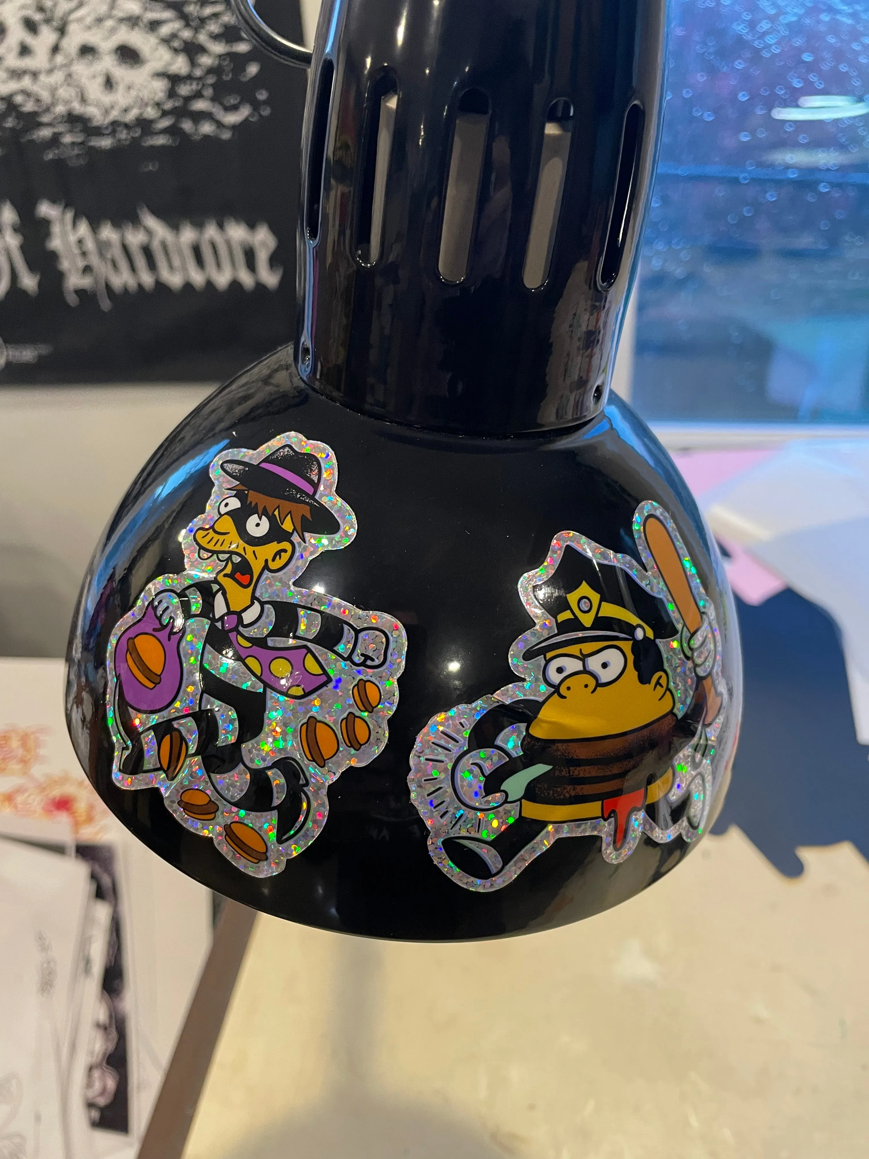 Cletus and Wiggum Glitter Sticker set