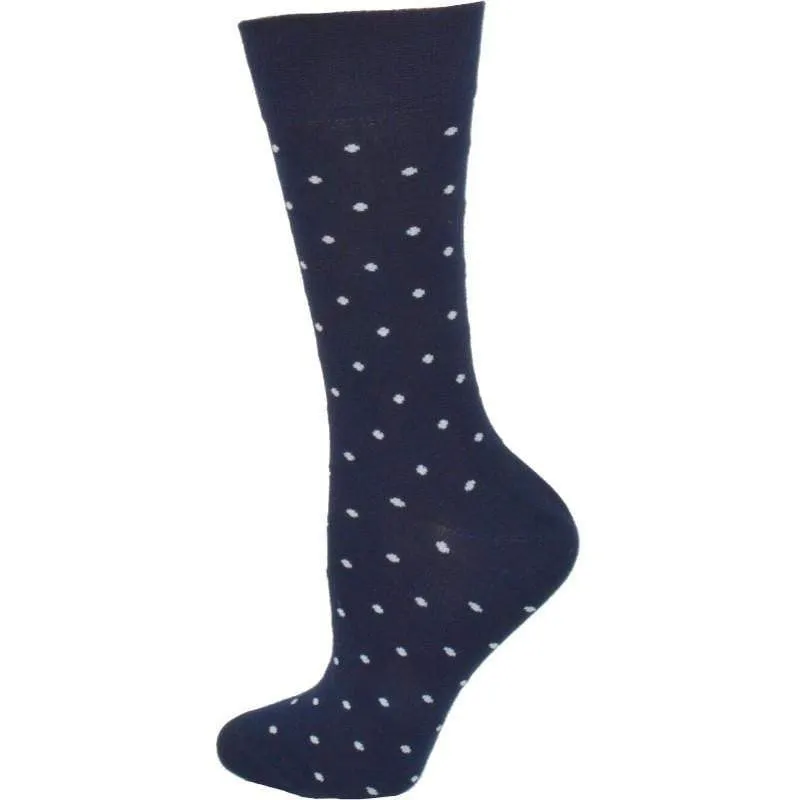 Combed Cotton Pin Dot Crew Casual Women's 3 Pr. Pack Socks