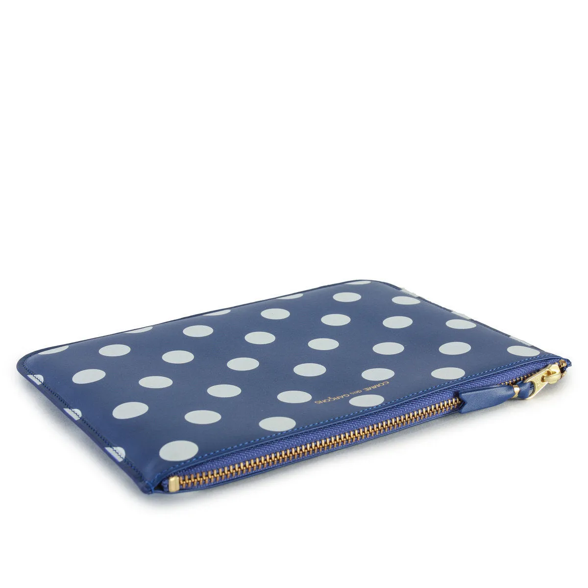 COMME des GARÇONS Polka Dot Large Zip Pouch - Navy