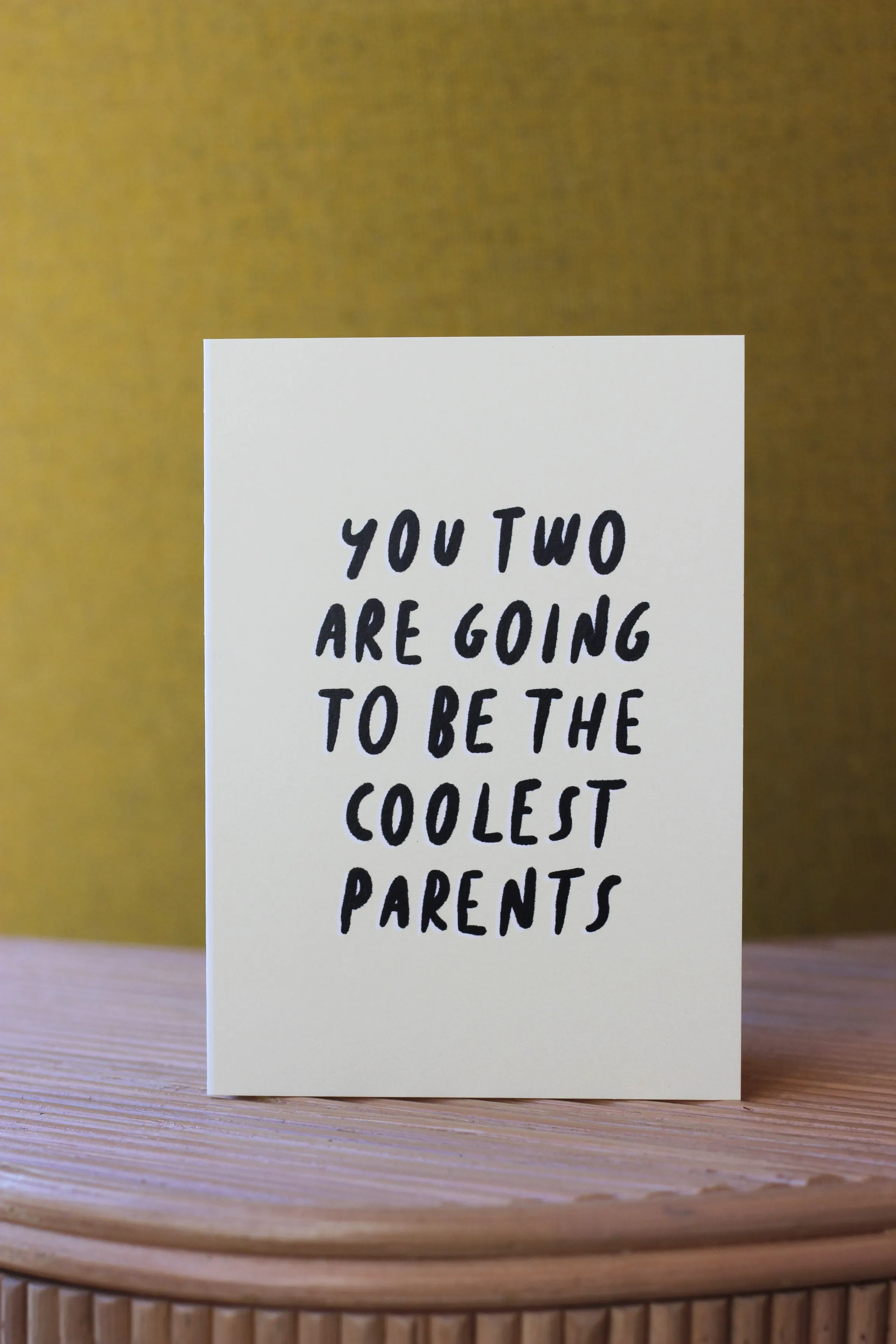 Coolest parents greeting card: Double folded / Parents
