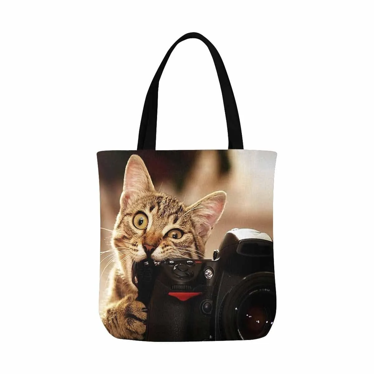 Custom Cat Photo Canvas Tote Bag