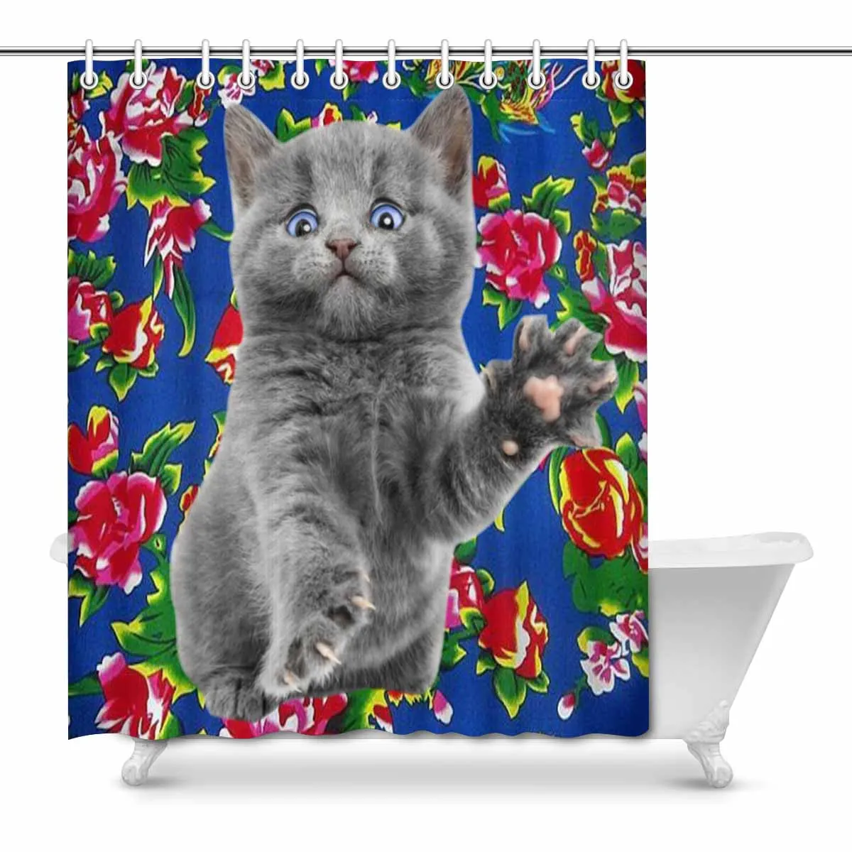 Custom Cute Pet Shower Curtain 66"x72"