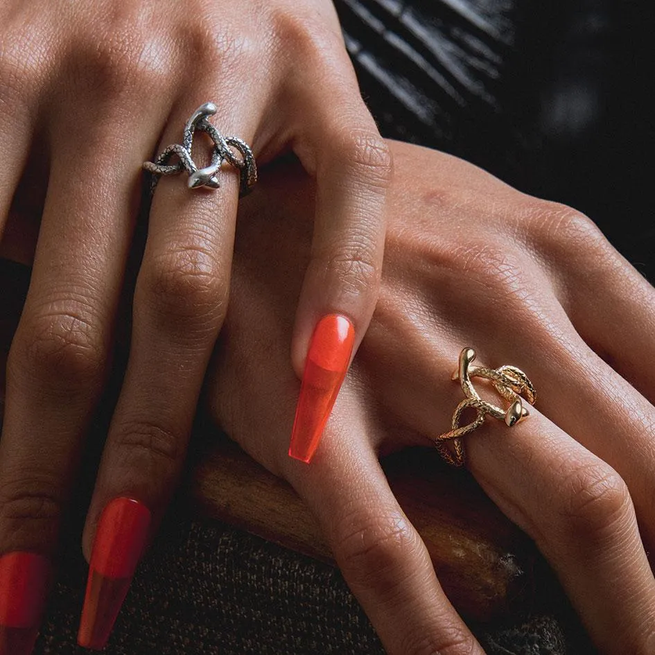 DECEIPT. Four Headed Snake Ring - Gold