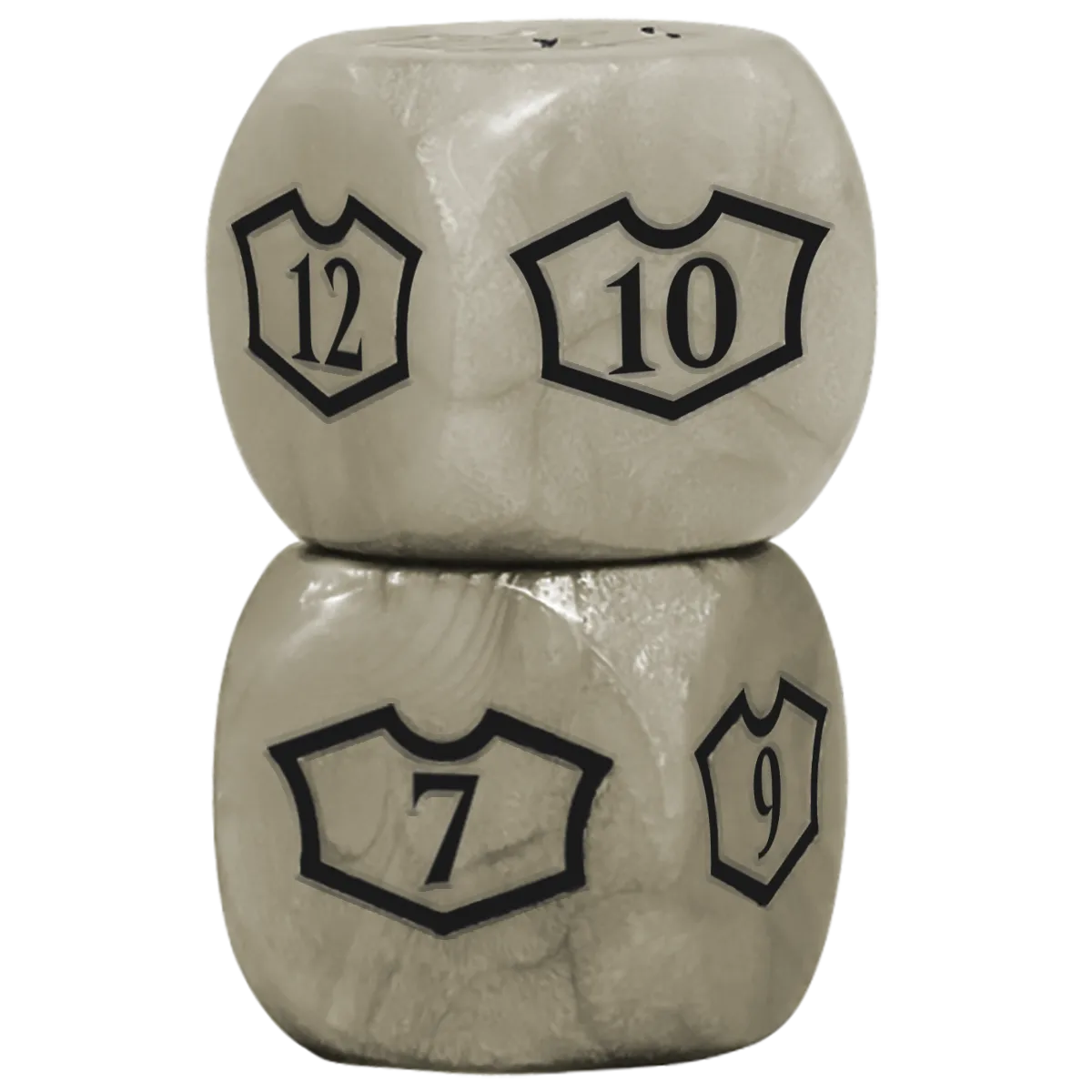 Deluxe D6 Loyalty Dice Set (4ct) with 7-12 for Magic: The Gathering