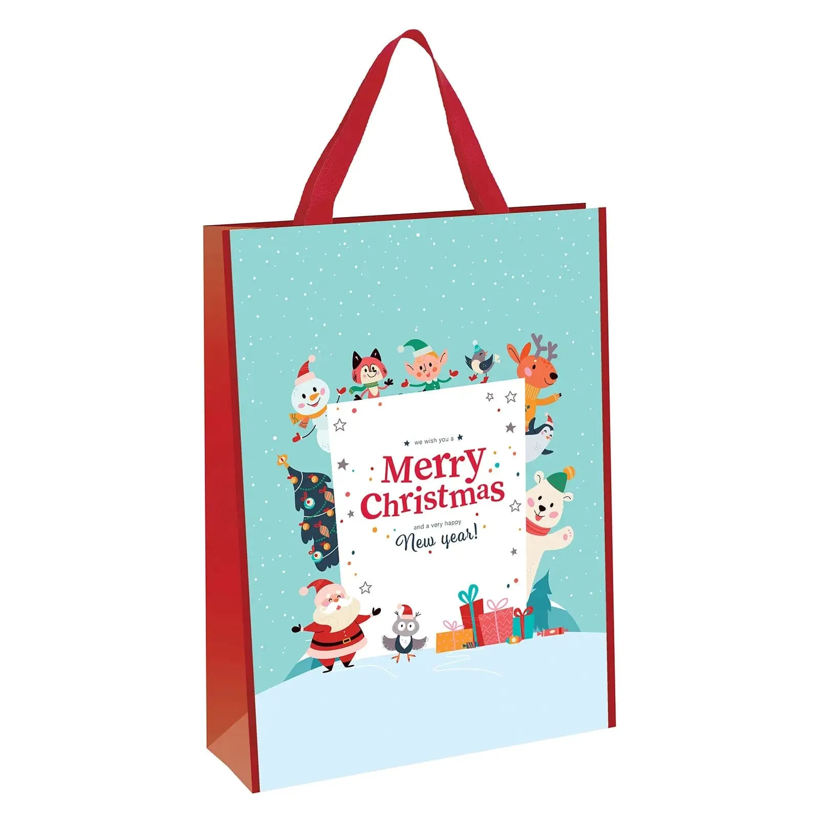 Extra Large Christmas Shopping Gift Bag Woven Design 50 x 70cm