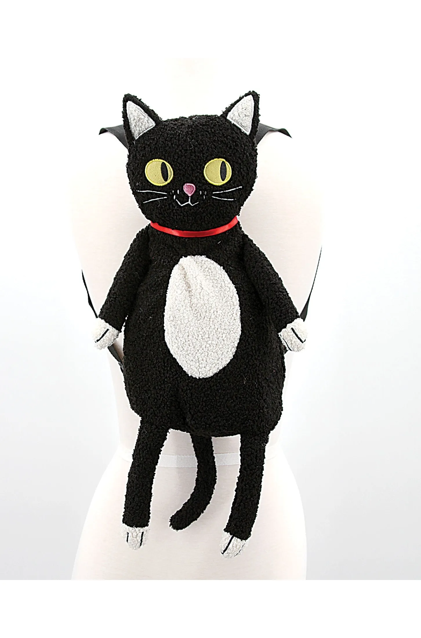 Furry Black Cat Backpack