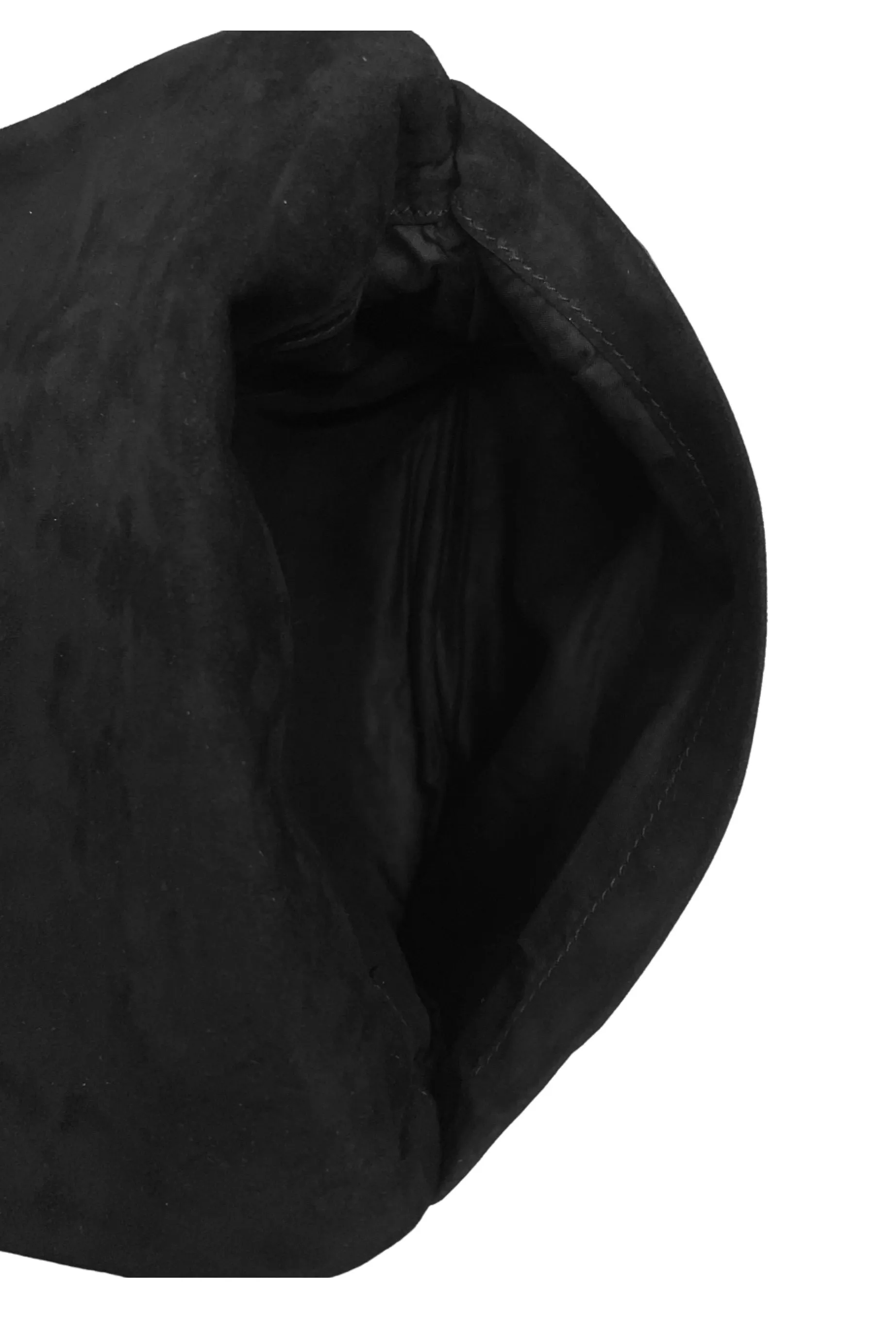 HELMUT LANG BLACK SUEDE FOLD OVER CLUTCH BAG WITH ZIPPER & BRAIDED LEATHER STRAP 2005