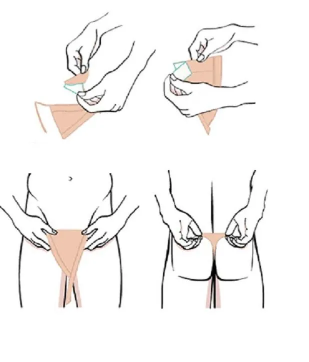 Adjustable Strapless Adhesive Thong for Men