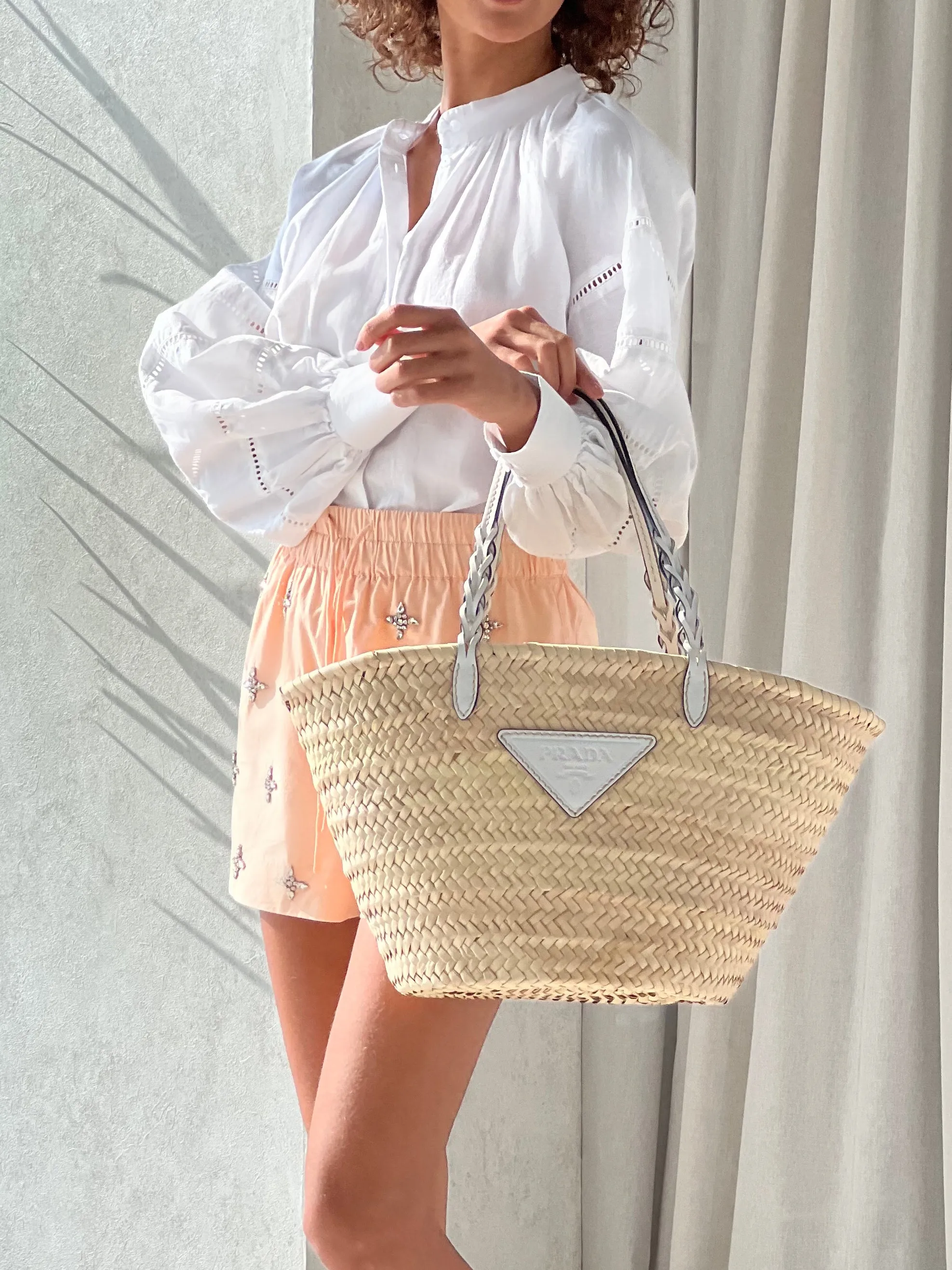 Ivy Jewelled Cotton Shorts | Seashell