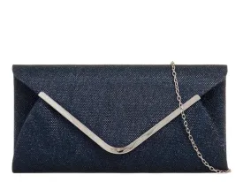 Koko 2870 Navy Glitter Clutch Bag