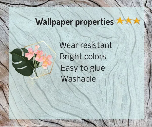 Large mountains self adhesive wallpaper, abstract nature peel and stick wall mural, removable rocks wallcovering, temporary accentual mural