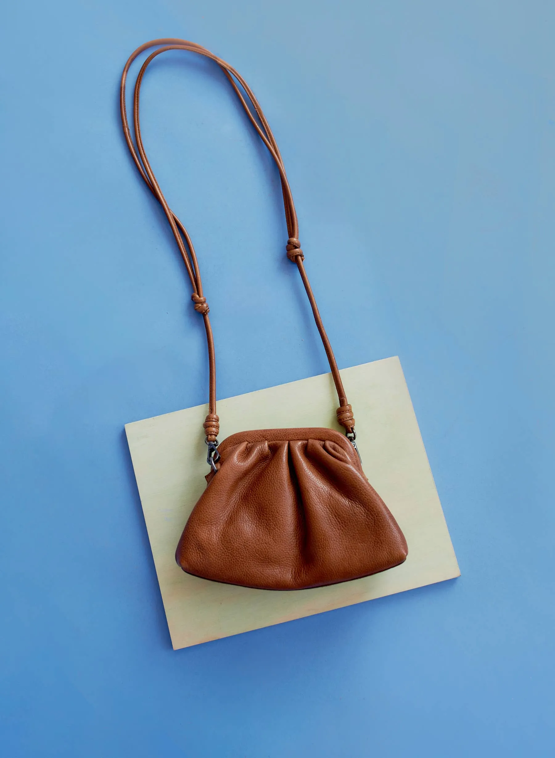 Layla Handcrafted Leather Crossbody Bags: Cognac