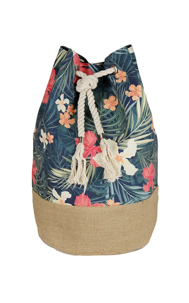 MBB0032 Tropical Flower Beach Bag (BACKPACK)