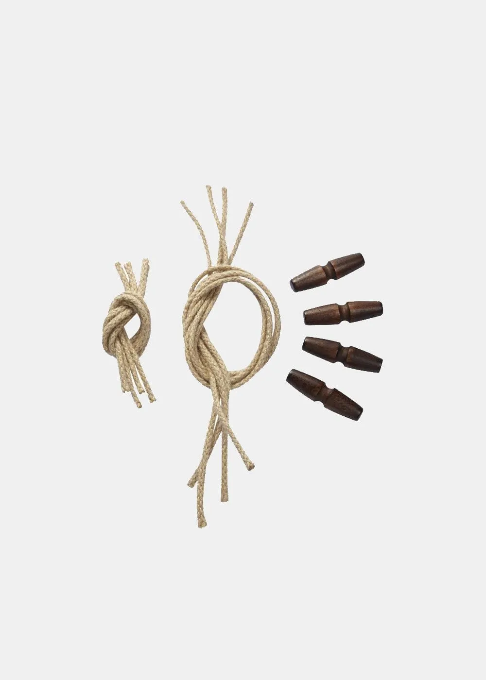 Mid Monty Brown Wooden Toggles and Jute Rope
