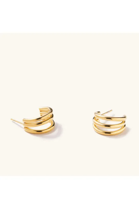 mini annabelle triple hoops