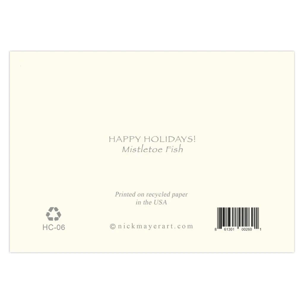 Mistletoe Fish Holiday Cards, TOP SELLER