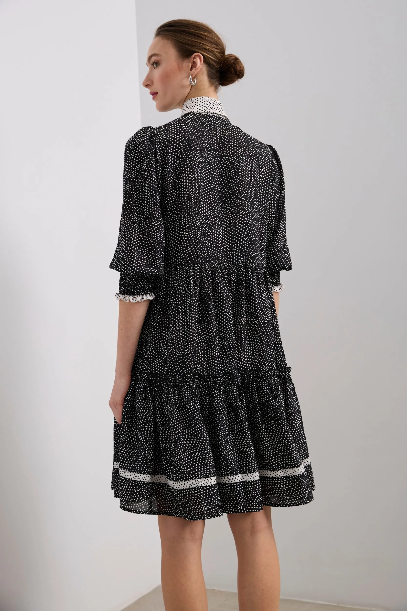 Multi polka dot long dress