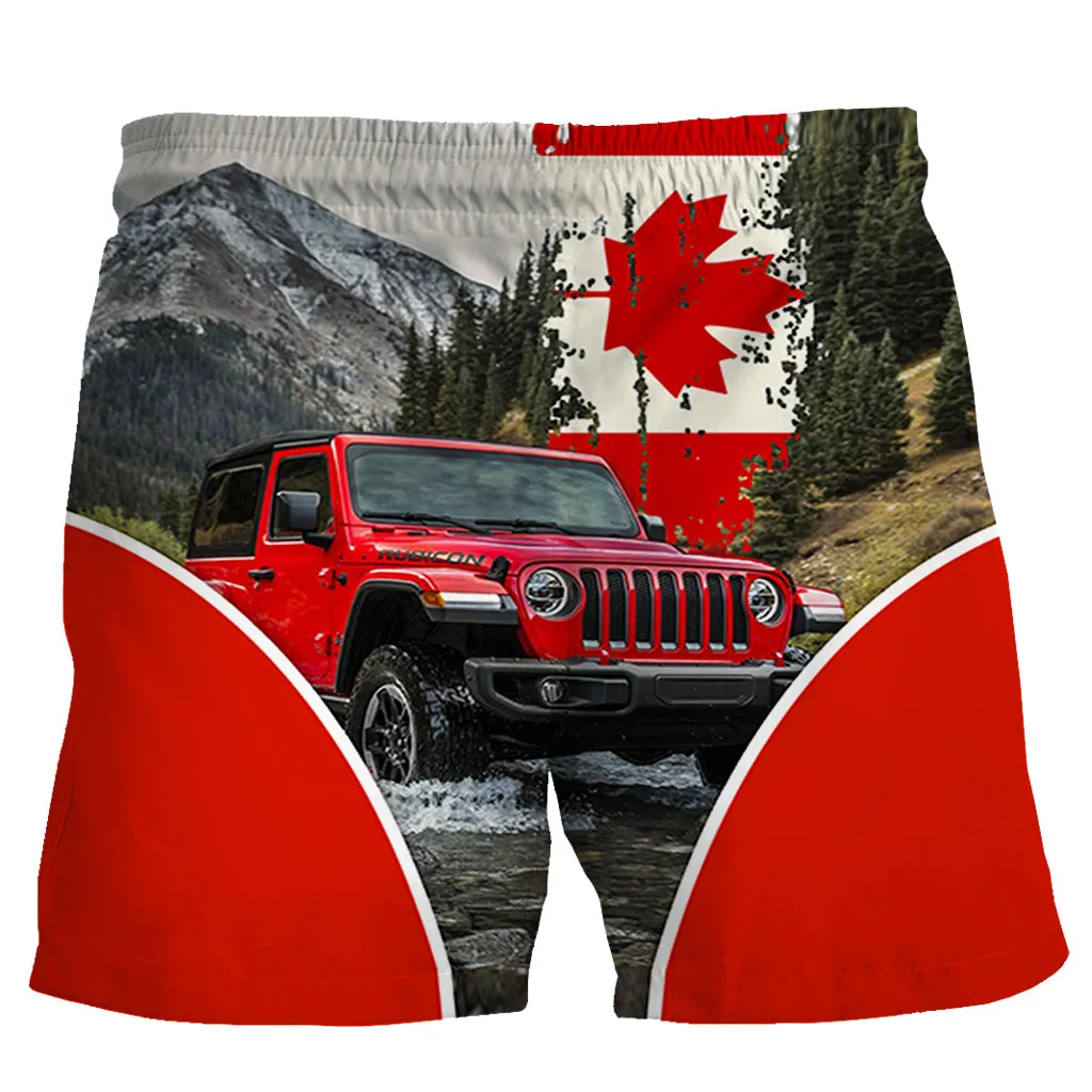 Off Road Jeep Canada Flag - Short