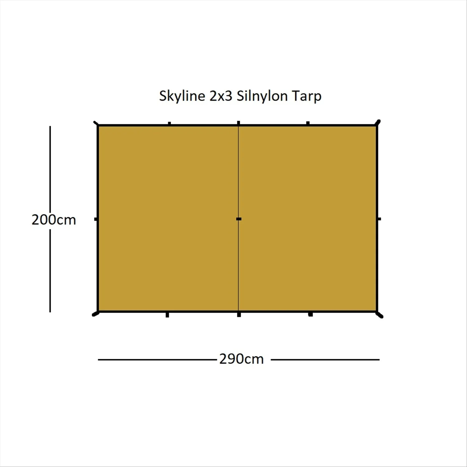 Orson Skyline Ultralight Tarp - 2x3m, 20D Ripstop Silnylon, 380g