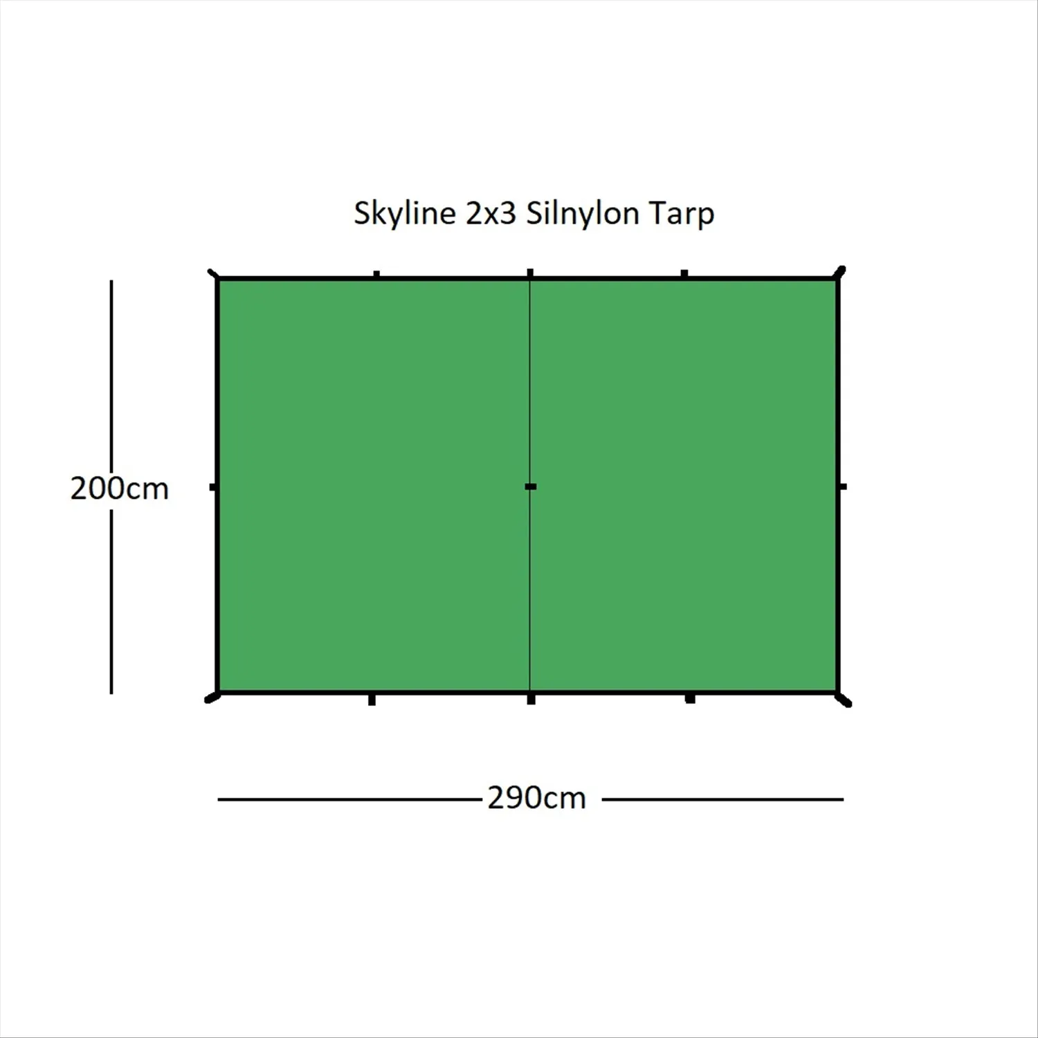 Orson Skyline Ultralight Tarp - 2x3m, 20D Ripstop Silnylon, 380g