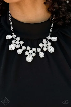 Paparazzi Accessories  - Demurely Debutante Fashion Fix White Necklace