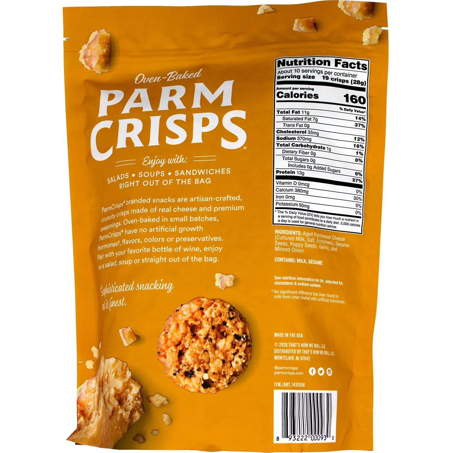 ParmCrisps Oven-Baked Cheese Snacks